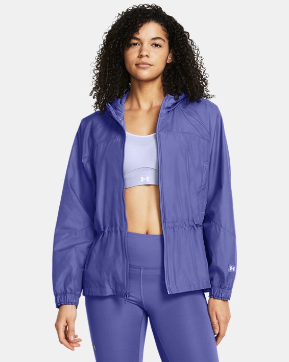 Women's UA Vanish Elite Woven Full-Zip Oversized Jacket in Purple image number 0